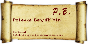 Polevka Benjámin névjegykártya
